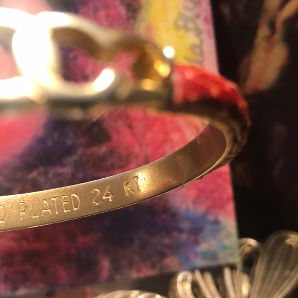Casini & Gori 24k Plated Snake Print Italian | Mercari Vintage CG Casini & Gori Snakeskin Bangle 24K GP